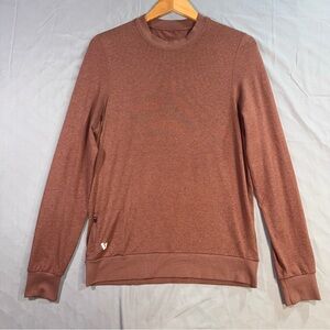 Vuori Sweater Men’s Small Brown Side Zip Pocket Crewneck Pullover